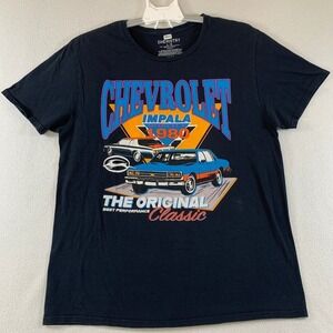 Chevrolet 1980 Impala Men's Classic Car GM Official Graphic Cotton Tee XL Black